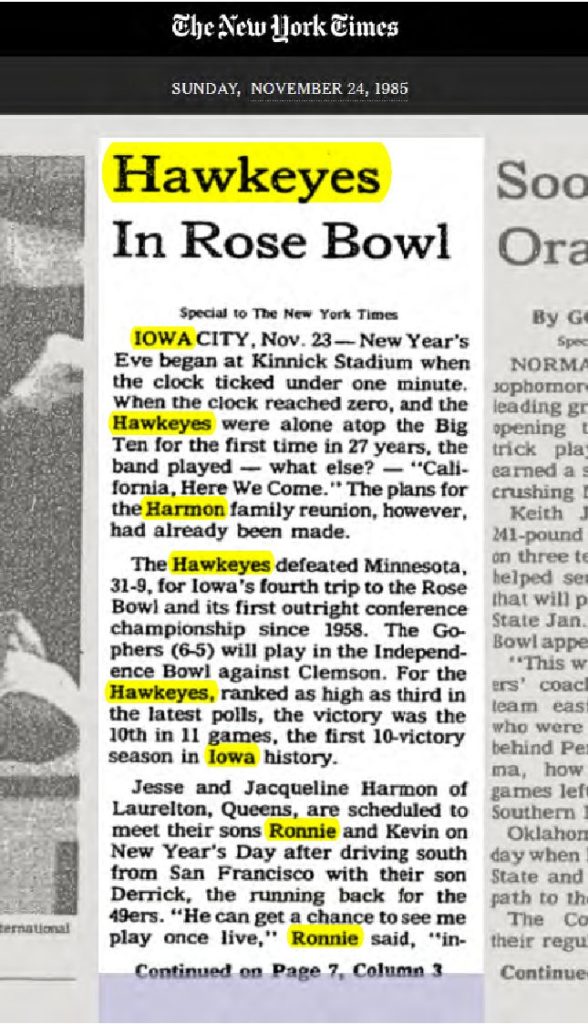 thumbnail of 1985-11-24-HAWKEYES IN ROSE BOWL – The New York Times_p427-OCR-title-HL-CON