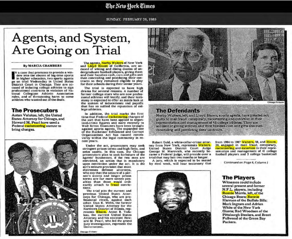 thumbnail of 1989-02-26-COLLEGE SPORTS; Agents, and System, Are Going on Trial – The New York Times_p396-OCR-title-HL-CON