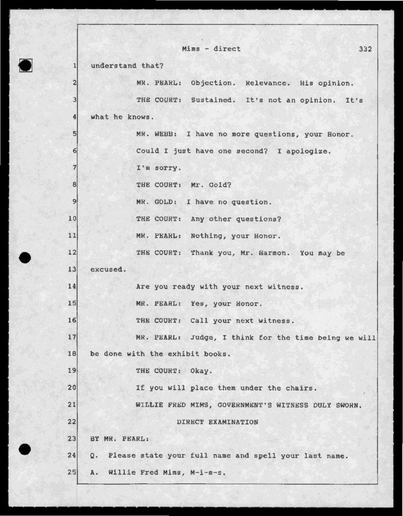 thumbnail of 1989-03-08-case-88-CR-00709-Mims-testimony-transcript-TITLE-OCR