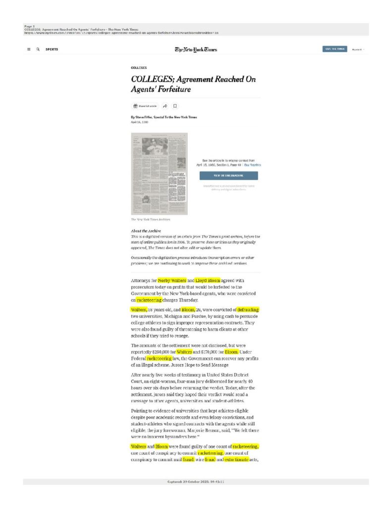 thumbnail of 1989-04-15-COLLEGES; Agreement Reached On Agents’ Forfeiture – The New York Times-www.nytimes.com_Redacted-title-OCR-HL